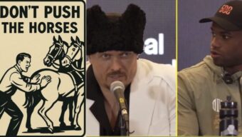 Oleksandr Usyk said “Don’t push the horses” during a press conference — a literal translation that confused many and sparked a global meme.