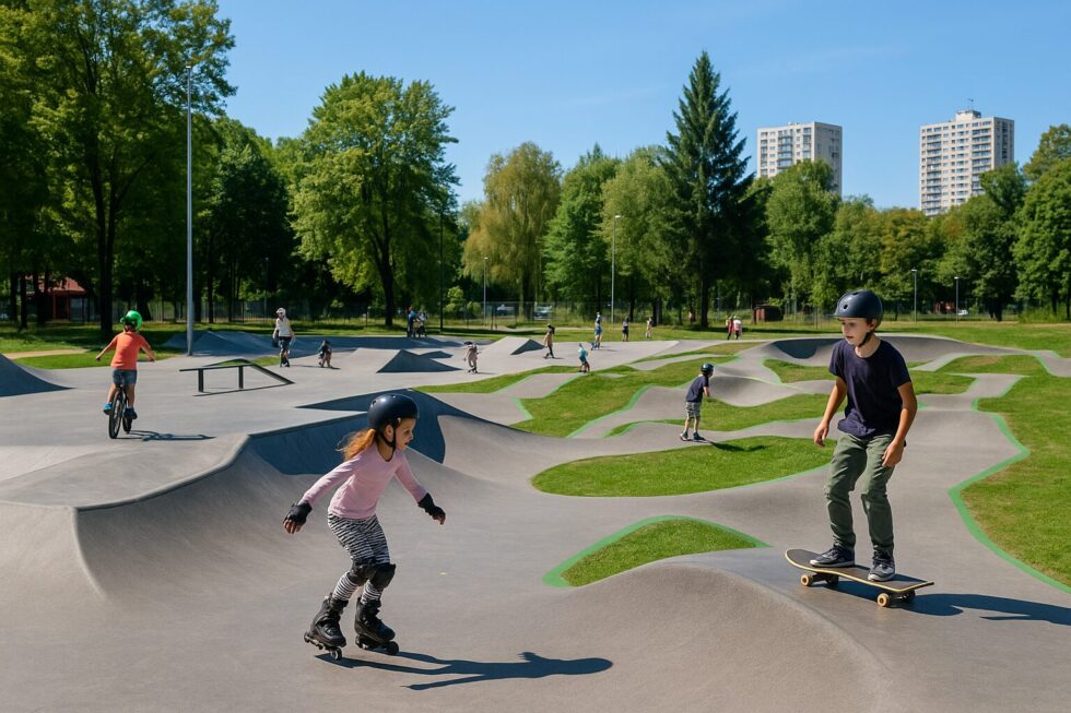 Free skateparks and pumptracks in Berlin, Frankfurt and Munich: addresses, health benefits, safety tips, Google Maps links, and recommendations for kids and adults.