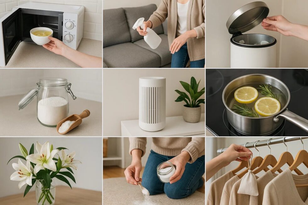 Discover 10 proven methods to eliminate bad odors at home, from natural absorbers to deep cleaning tips, for a fresh and healthy living space.