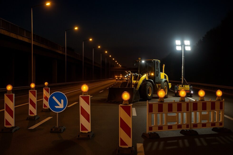 Berlin drivers face night closures on A100 and A111 until October 17 for maintenance and tunnel works. Full schedule, detours and advice.