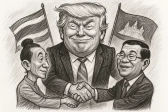 Donald Trump brokers a historic peace deal between Thailand and Cambodia. The agreement was signed at the ASEAN Summit in Kuala Lumpur, ending months of conflict.