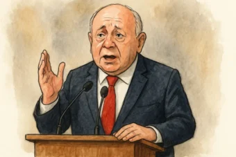 German star chef Alfons Schuhbeck made his first public appearance after his conviction, sending an emotional video message to Munich guests.