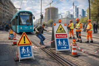 VGF starts a major campaign against tram track accidents in Frankfurt, highlighting long braking distances (30m) and distractions. Focus on awareness and structural safety.