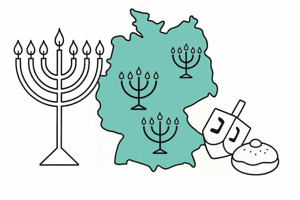Why Hanukkah is publicly visible in Germany: what the Festival of Lights represents, how public candle lightings work, and where they take place across major cities.