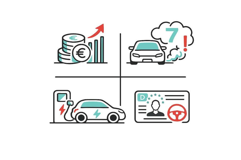 Germany’s drivers face major changes in 2026: Euro 7 standards, CO₂ pricing, electric car incentives, higher commuter allowances, insurance shifts and new digital obligations.