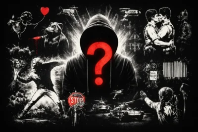 Who is Banksy and is he really Robin Gunningham from Bristol? A deep look at the mystery of the famous street artist, global murals, investigations and why his identity remains hidden.